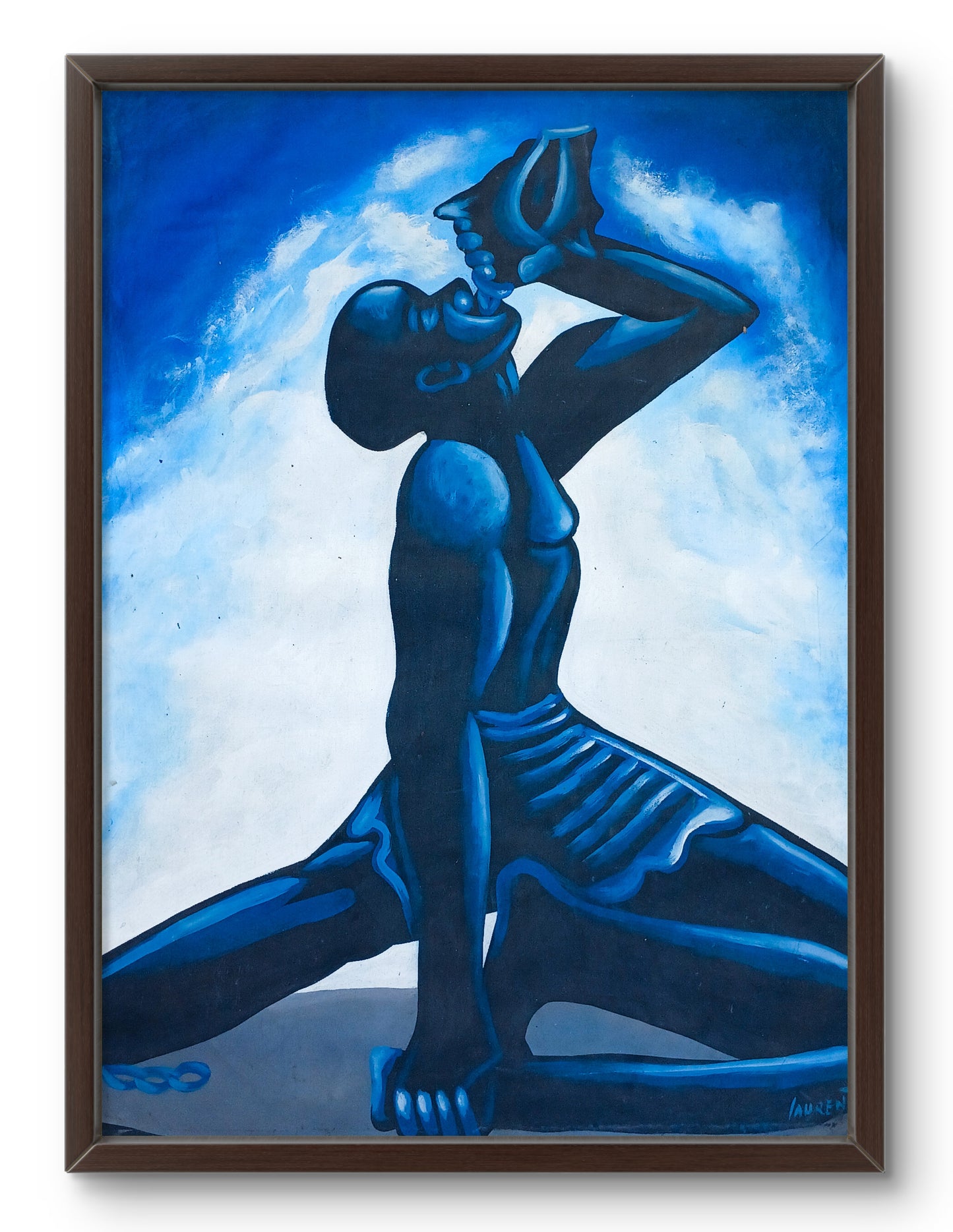 "Nèg Mawon (bleu)" Ernest Pierre (Print)