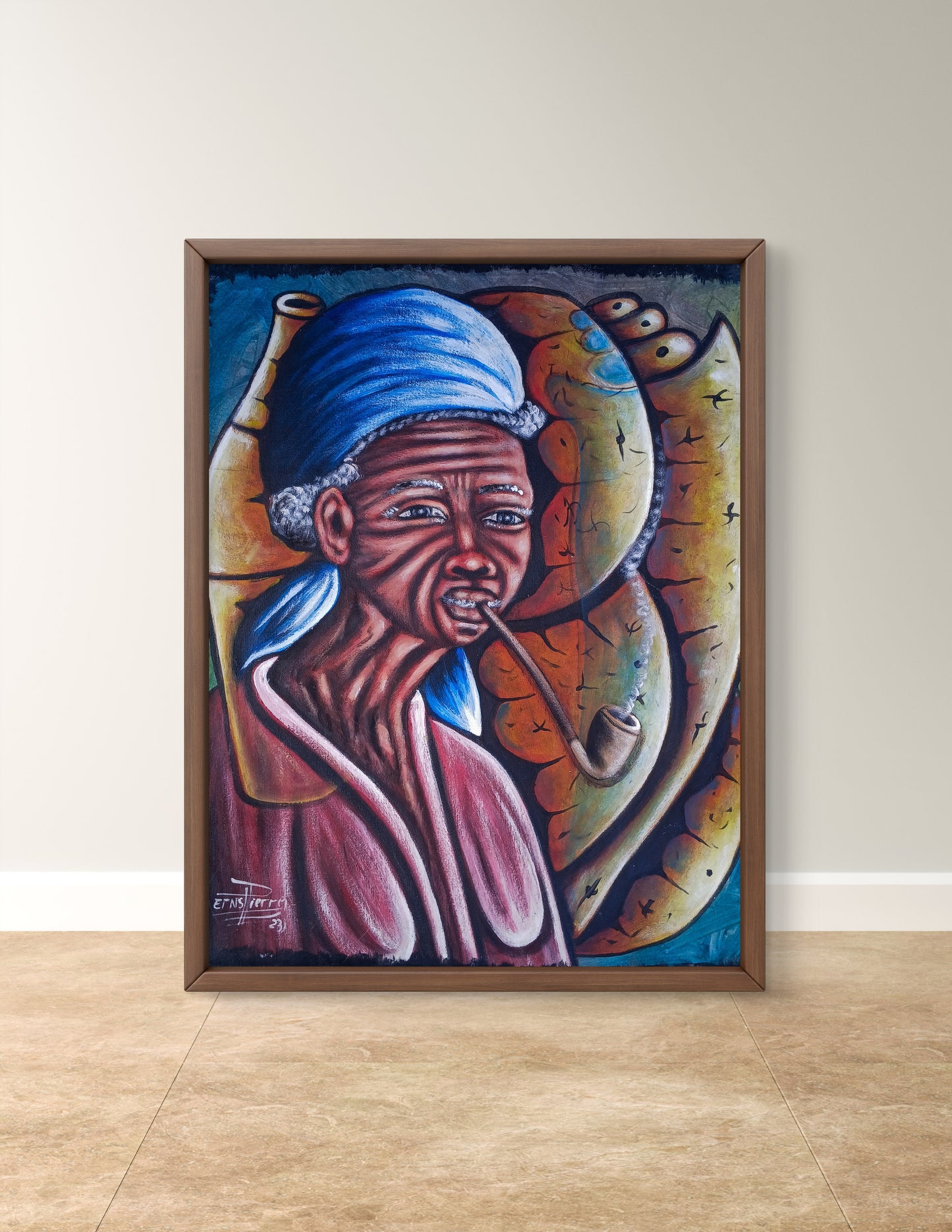 "Granmoun lakou" Ernest Pierre (Print)