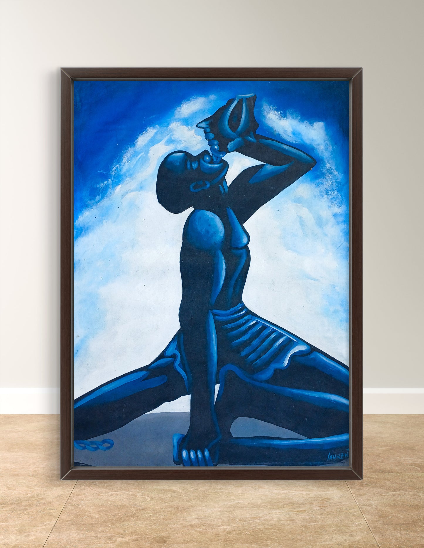 "Nèg Mawon (bleu)" Ernest Pierre (Print)