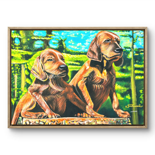 "Portrait couple chien" Juno Toussaint (Print)